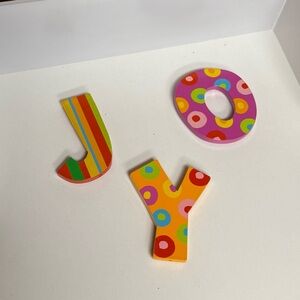 Colorful Wooden Alphabet Letters Joy